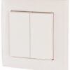 Buton comutator fara fir, 2-canale, 55mm, alb lucios RAL9010 - SKU: 173412