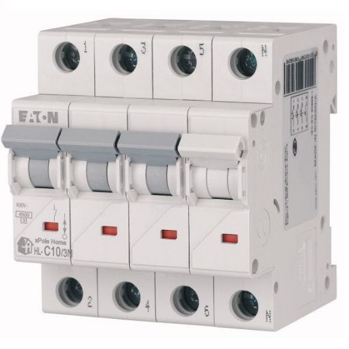 Intrerupator automat 10A 3P+N caracteristica C 4,5kA xpoliHome - SKU:  194809