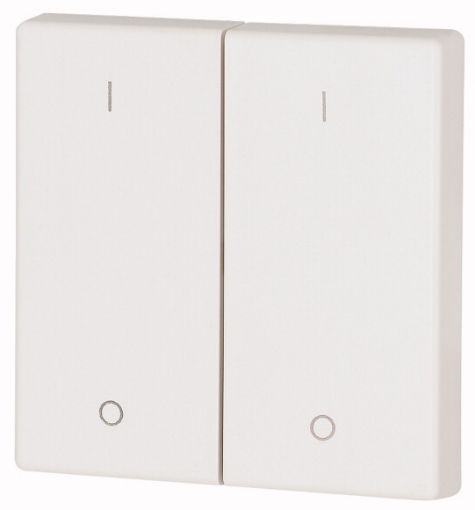 Intrerupator fara fir, clapa dubla, alb alpin lucios, 1/0 - SKU:  184593