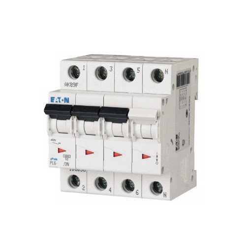 Intrerupator automat PL6, 3p+N, caracteristica C, 20A, 6kA - SKU:  106911