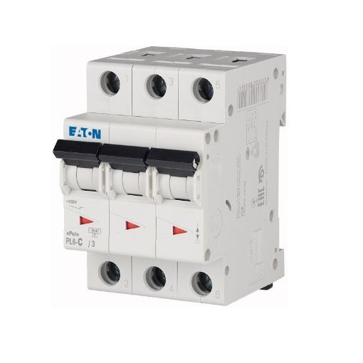 Intreruptor automat PL6, 3 poli, caracteristica C, 50A, 6kA - SKU:  286606