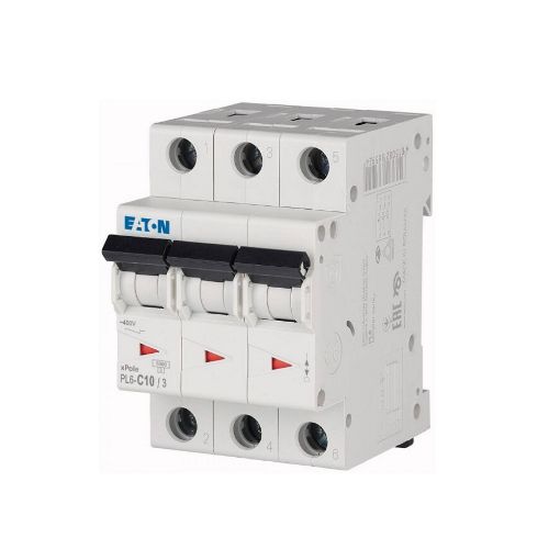 Intrerupator automat PL6, 3P, caracteristica C, 10A, 6kA - SKU:  286599