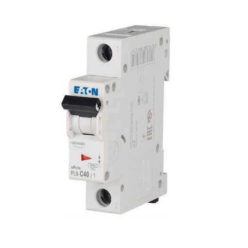 Intrerupator automat Eaton Moeller PL6, 1 pol, C40, 6kA - SKU:  286537