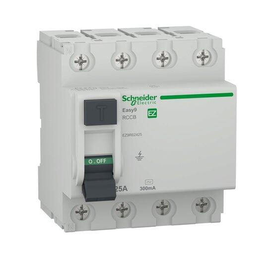 Intrerupator diferential 4P AC 300 mA 25A RCCB - SKU:  EZ9R62425