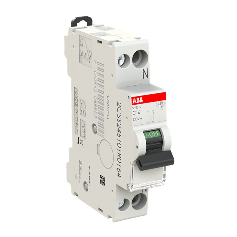 Intrerupator automat ABB, 1P+N, 16A, curba C, 4.5kA – SKU: SN201LC16