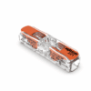 Conector cu levier pentru doua conductoare, 32A, 4 mm², carcasa transparenta - SKU: 221-2411