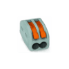 Clema de legatura rapida pentru 2 conductori, 0.08-4 mm², 32A, gri - SKU:  222-412
