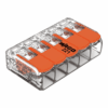Conector de imbinare compact cu 5 parghii, 32A, 450V, transparent - SKU: 221-415