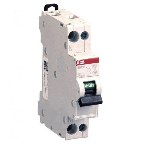 Intrerupator magnetotermic 1P+N C10 25A 30mA 4.5kA - SKU:  SN201LC10