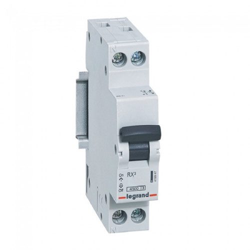 Disjunctor automat Legrand RX³ 1P+N 10A Curba C, 4500A - SKU:  419947
