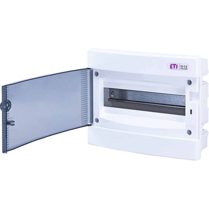 Tablou electric PVC incastrat 12 module cu usa transparenta IP40 - SKU:  1101011
