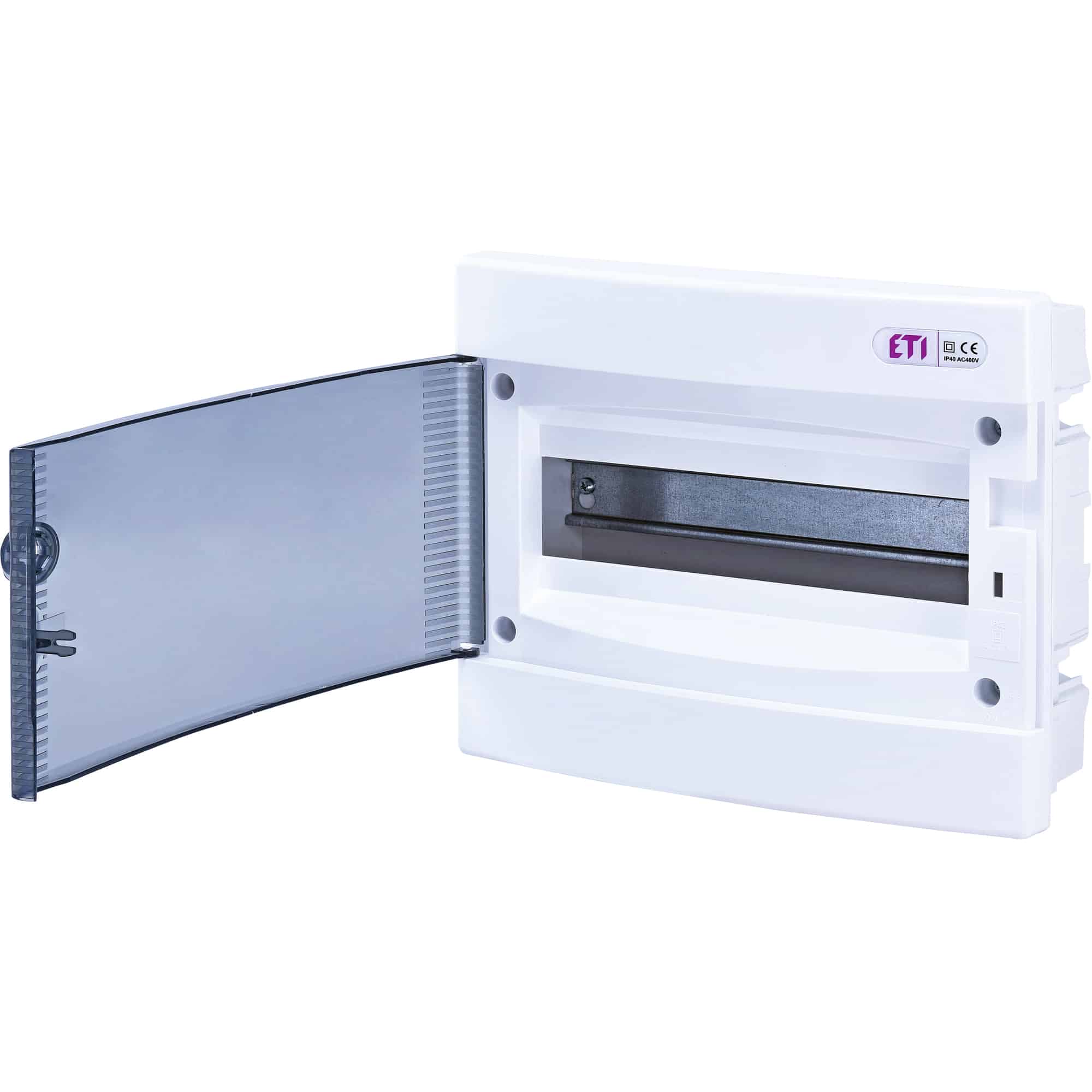 Tablou electric PVC incastrat 12 module cu usa transparenta IP40 - SKU: 1101011