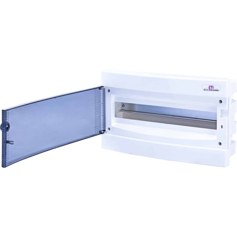 Tablou electric PVC incastrat 18 module IP40 cu usa transparenta - SKU:  1101018