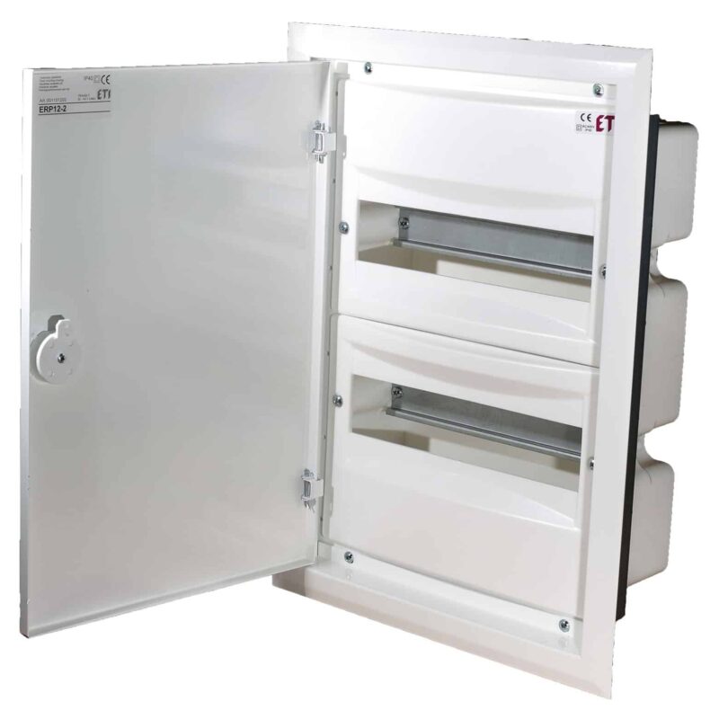 Tablou electric metalic incastrat 24 module 2X12 cu plastroane IP40 - SKU:  1101202