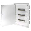 Tablou electric metalic incastrat 54 module 3X18 cu plastroane IP40 - SKU:  1101212