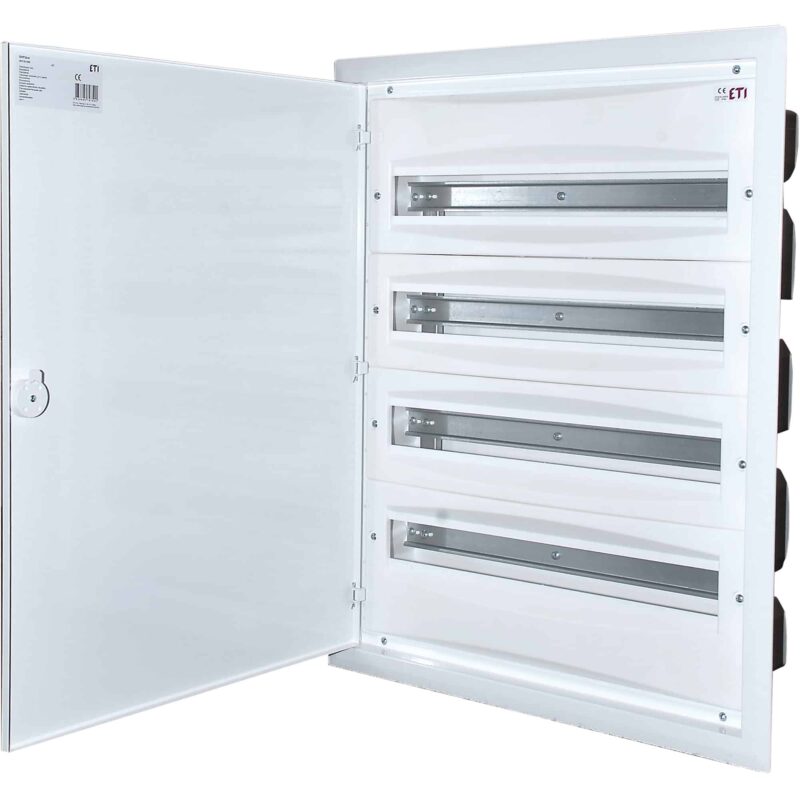Tablou electric metalic incastrat 96 module cu plastroane ETI IP40 - SKU:  1101295