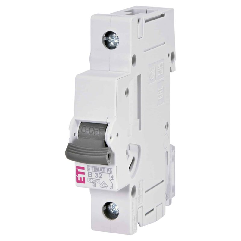 Disjunctor monopolar ETI 1P 32A curba B 6kA - SKU:  1900013