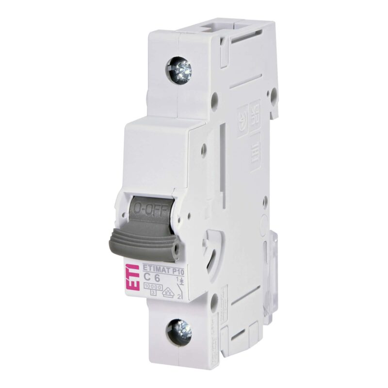 Siguranta automata monopolara ETI 1P 6A curba C 10kA - SKU:  1901027