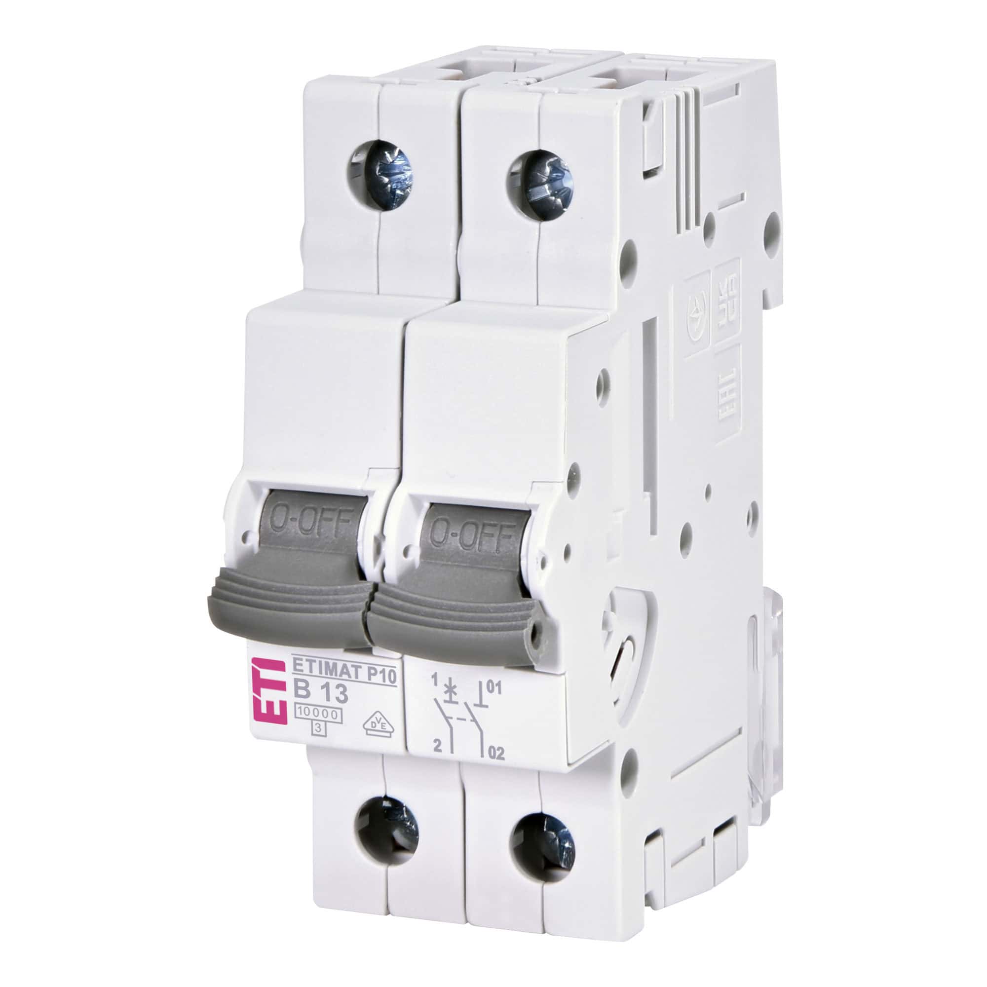 Siguranta automata bipolara 1P+N, 13A, curba B, 10kA - SKU: 1901109