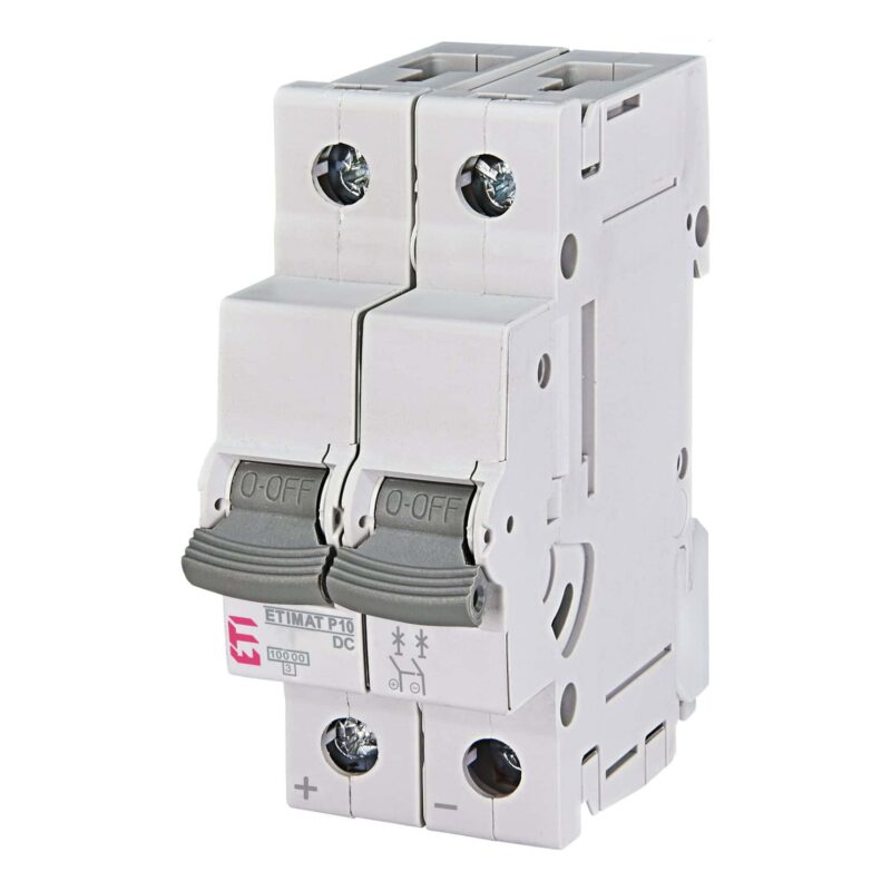 Disjunctor bipolar ETI 10A curba C 10kA DC - SKU:  1903228
