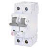 Disjunctor bipolar ETI 2P 10A curba B 6kA - SKU:  2113514