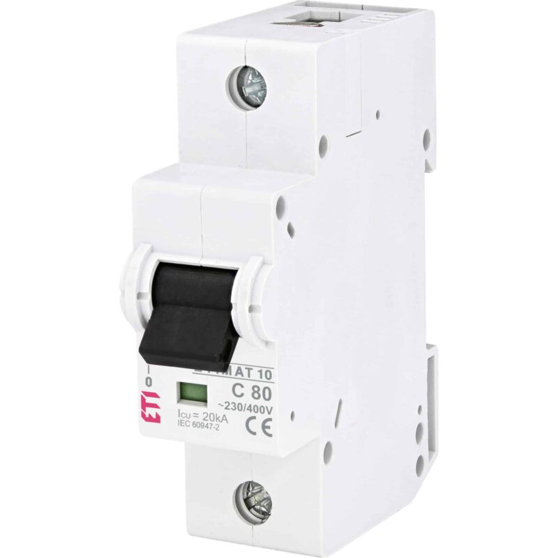 Disjunctor monopolar ETI 1P 80A curba C 20kA - SKU:  2131731
