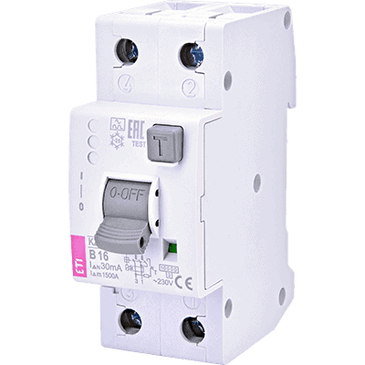 Siguranta automata diferentiala monofazata 20A, 30mA, curba C, tip A, 10kA - SKU:  2172526