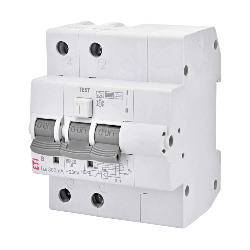 Siguranta automata diferentiala monofazica 16A 300mA curba B RCBO - SKU:  2174814