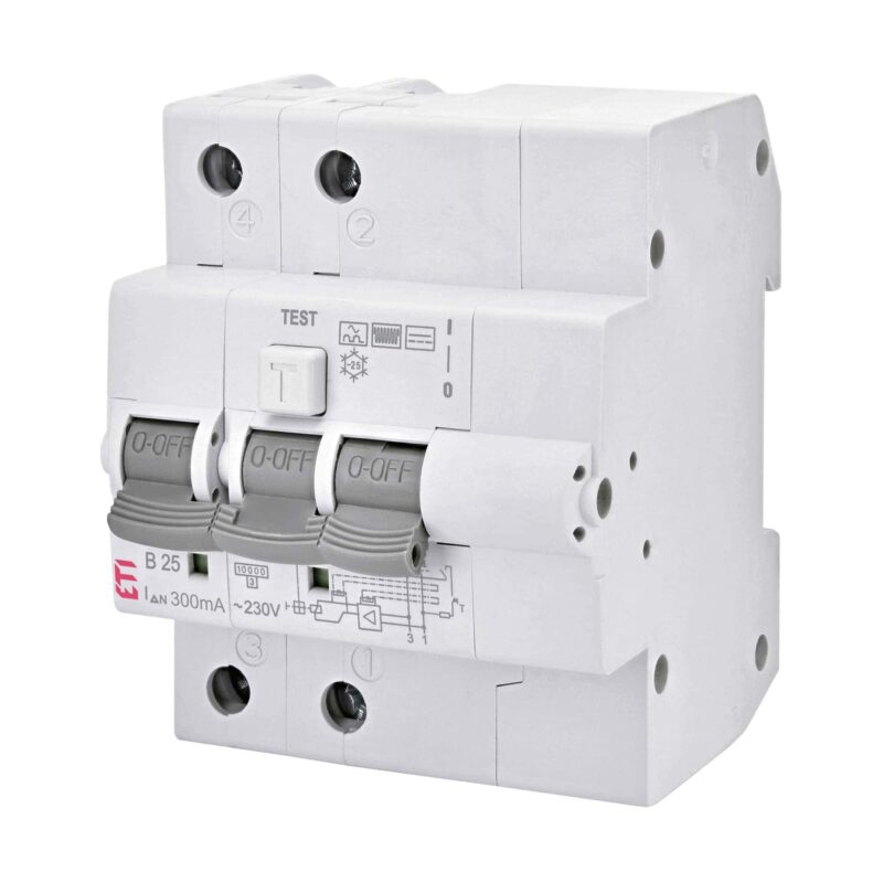 Siguranta automata monofazica cu protectie diferentiala, 25A, 300mA, curba B, RCBO - SKU:  2174816
