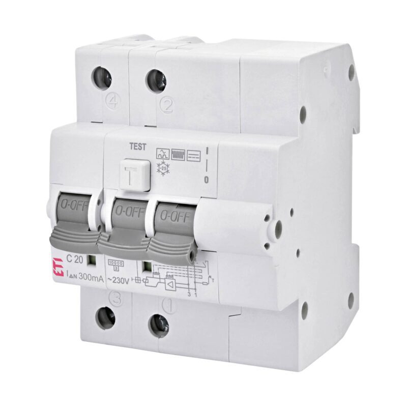 Siguranta automata diferentiala monofazica 20A 300mA curba C - SKU:  2174835