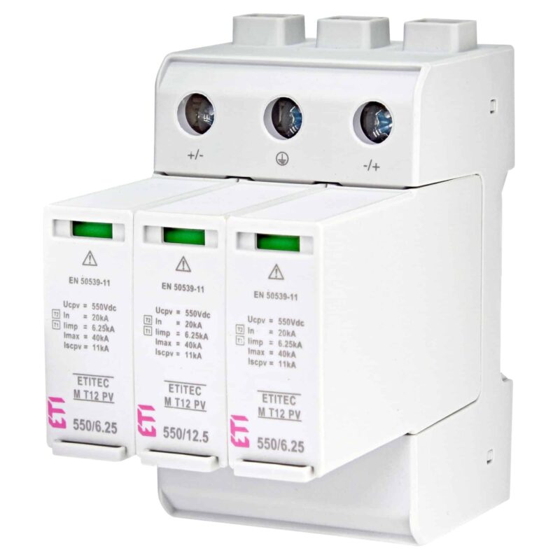 Descarcator supratensiune ETITEC M T12 PV 1100/12,5 Y pentru sisteme fotovoltaice - SKU:  2440511