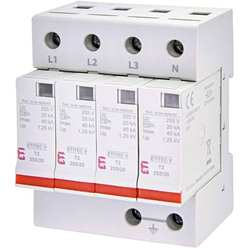 Descarcator supratensiune 4+0 debrosabil cu semnalizare tip C 255VAC TNC-S - SKU:  2442962