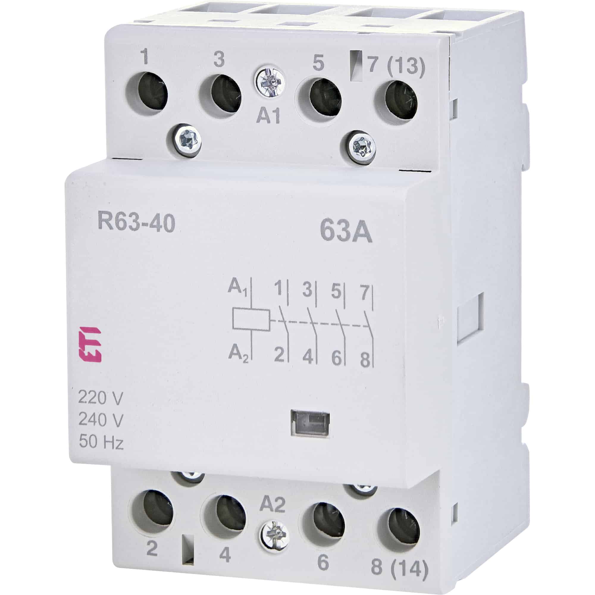 Contactor modular 230V AC, 63A, 3NO+1NC - SKU: 2463460