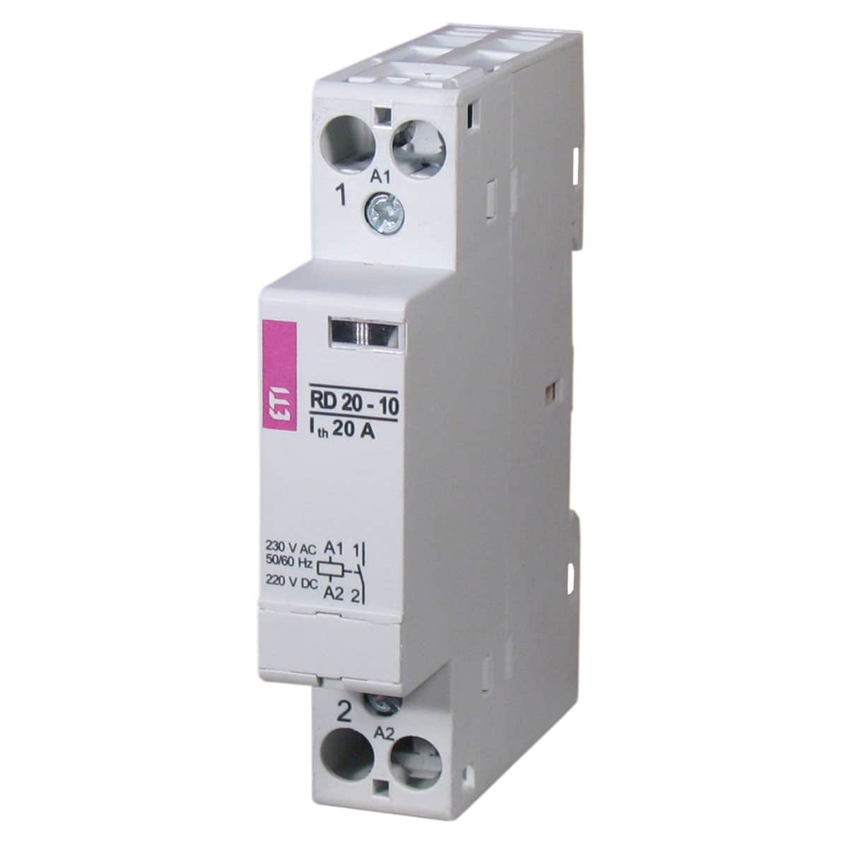 Contactor modular ETI 24VAC/DC 20A 1ND RD 20 - SKU: 2464001
