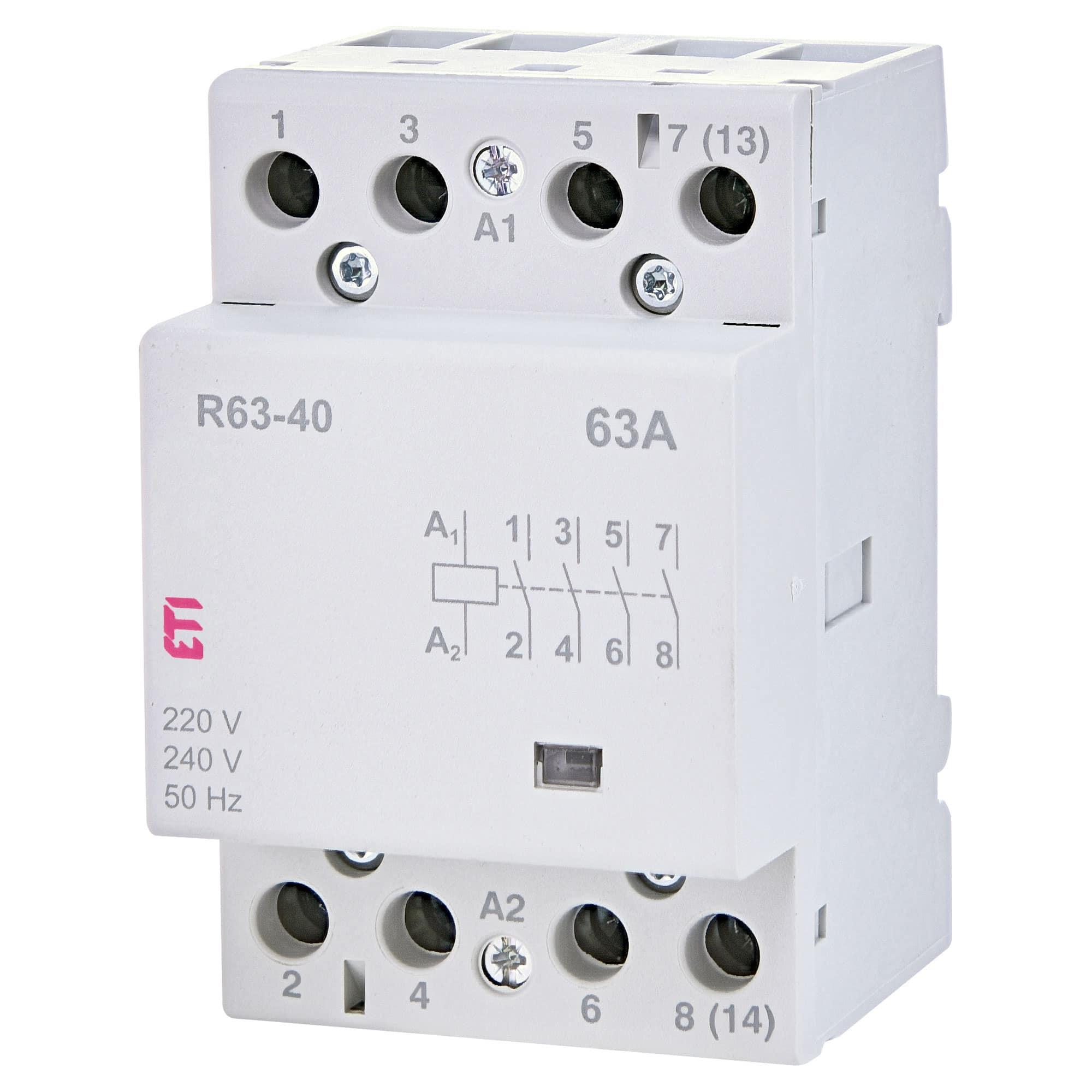 Contactor modular ETI 24VAC/DC 63A 3ND+1NI RD 63 - SKU: 2464029
