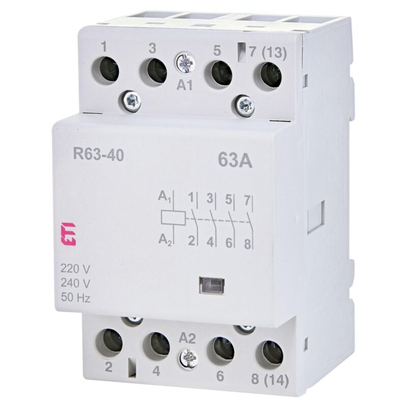 Contactor modular ETI 24VAC/DC 63A 2ND+2NI RD 63 - SKU:  2464031