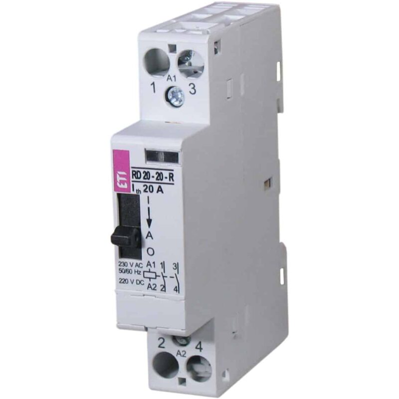 Contactor modular ON-OF-AUTO, 230V AC/DC, 20A, 1P, 1NI, tip RD - SKU:  2464038