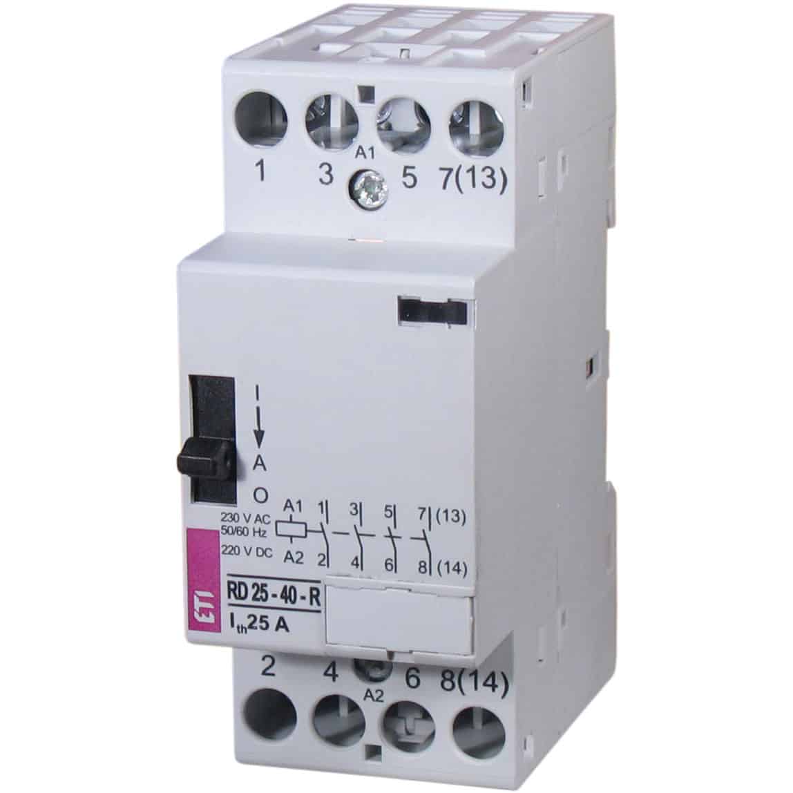 Contactor modular ON-OF-AUTO 24VAC/DC 25A 4P 4ND tip RD - SKU: 2464055