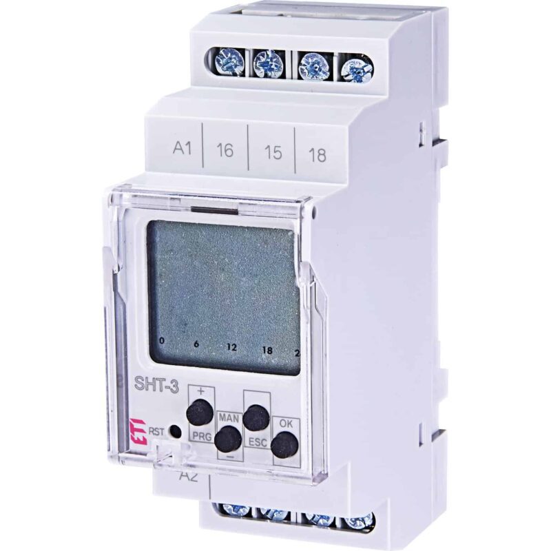 Releu programabil digital ETI, zilnic/saptamanal/anual, 16A, 12-240V AC/DC, 1 contact (1ND) - SKU:  2470056