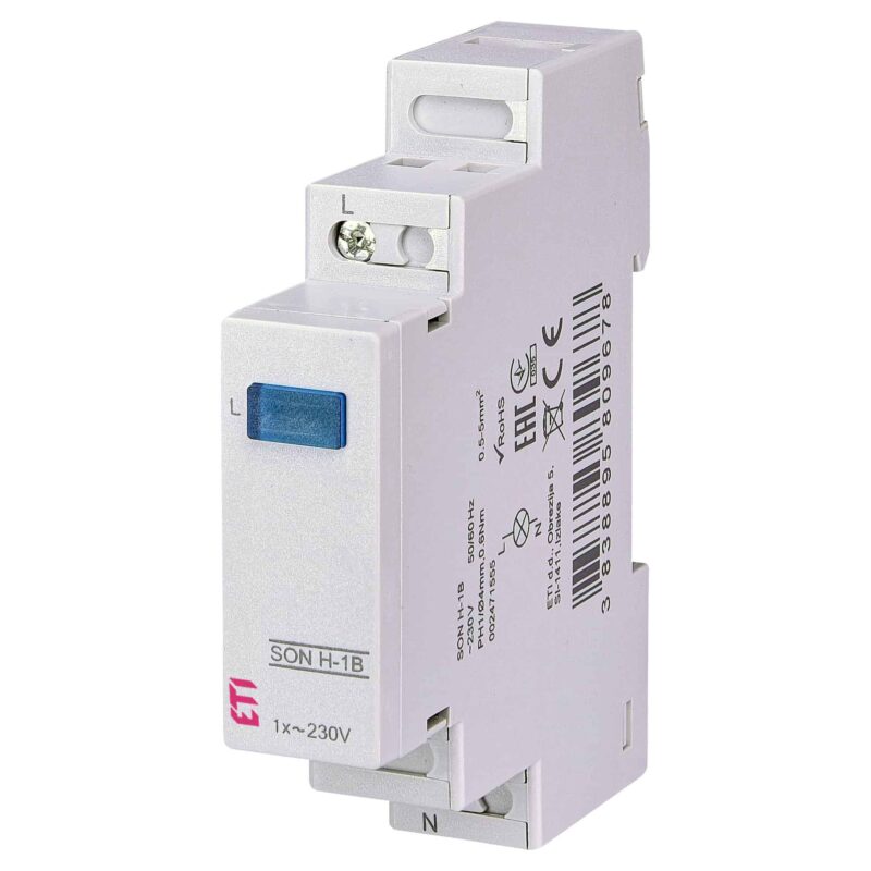 Lampa de semnalizare ETI, LED, Albastru, 230V AC, montaj pe sina DIN - SKU:  2471555