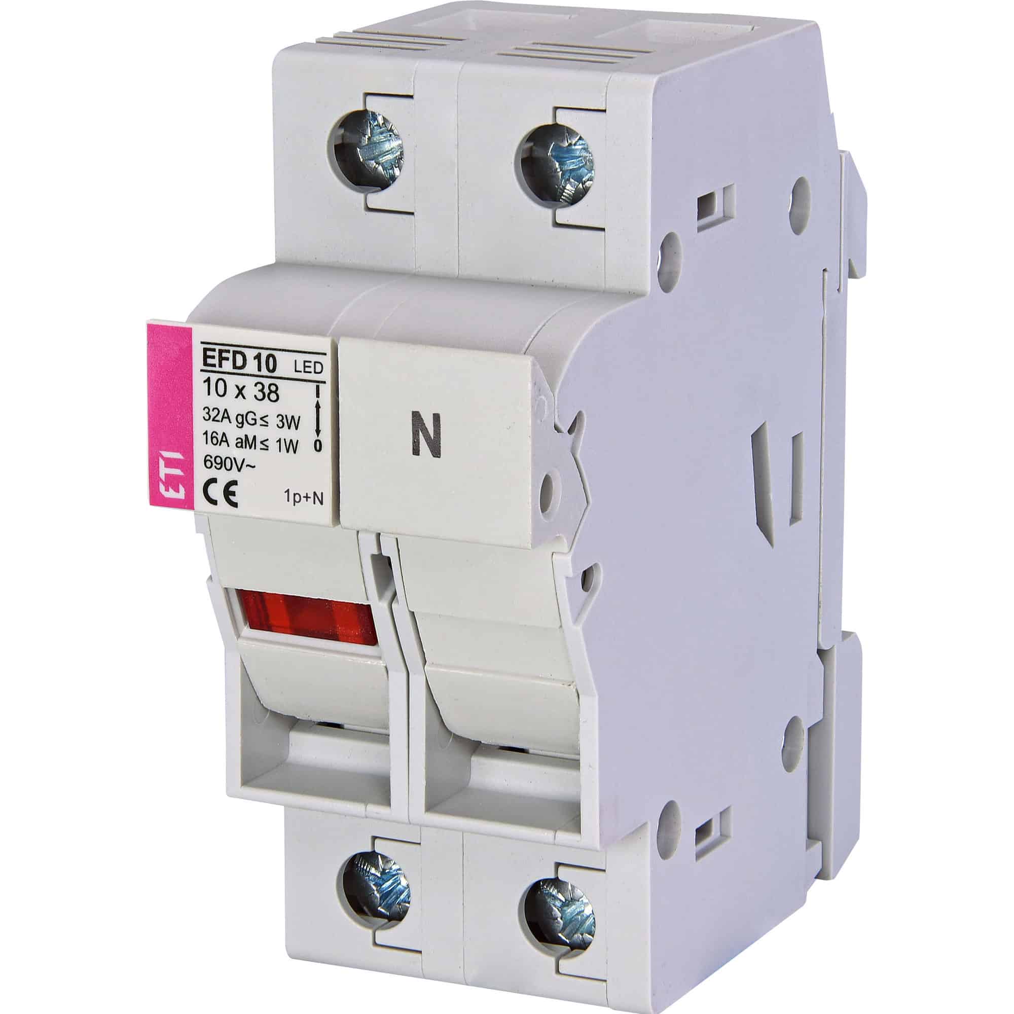 Separator tip sertar cu adaptor si LED, 1P+N, 32A, 10x38mm, 690VAC - SKU: 2540312