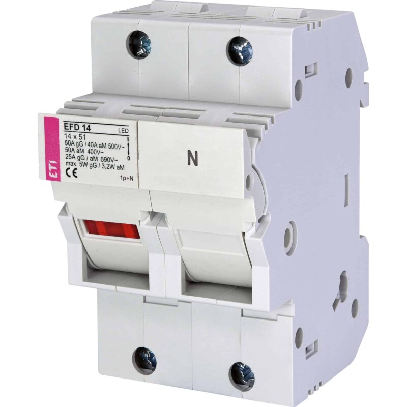Separator tip sertar cu LED, 1P+N, 50A, 14x51mm, 690VAC - SKU:  2560012