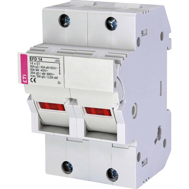 Separator tip sertar cu LED, 2P, 50A, 14x51mm, 690VAC - SKU:  2560013