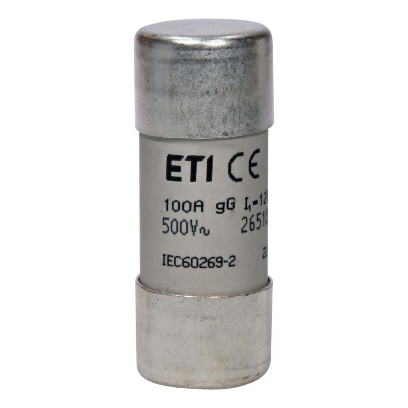 Siguranta fuzibila cilindrica ETI 22x58mm gG 500VAC 50A 120kA - SKU:  2651050
