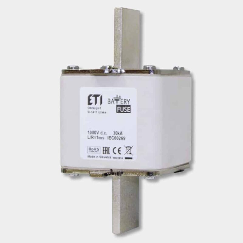 Siguranta fuzibila MPR fotovoltaica ETI, Gr.1, gBat, 200A, 30kA, 1000VDC - SKU:  4110760