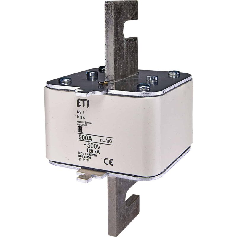 Siguranta fuzibila MPR fara izolatie ETI, Gr.4, gG, 900A, 120kA, 500VAC - SKU:  4116105