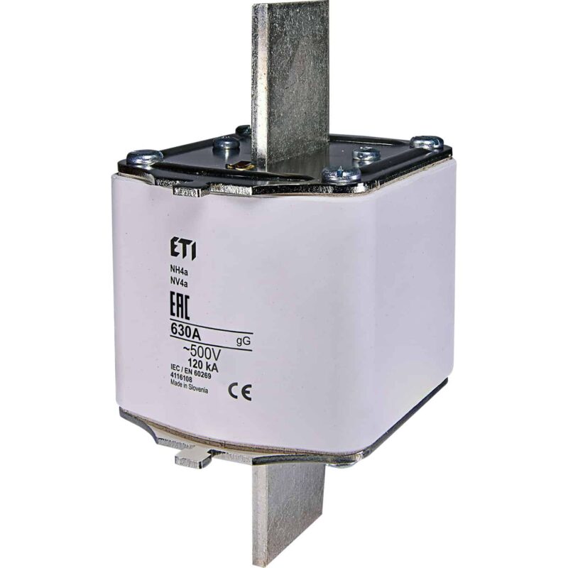 Siguranta fuzibila MPR fara izolatie ETI, Gr.4, gG, 630A, 120kA, 500VAC - SKU:  4116108