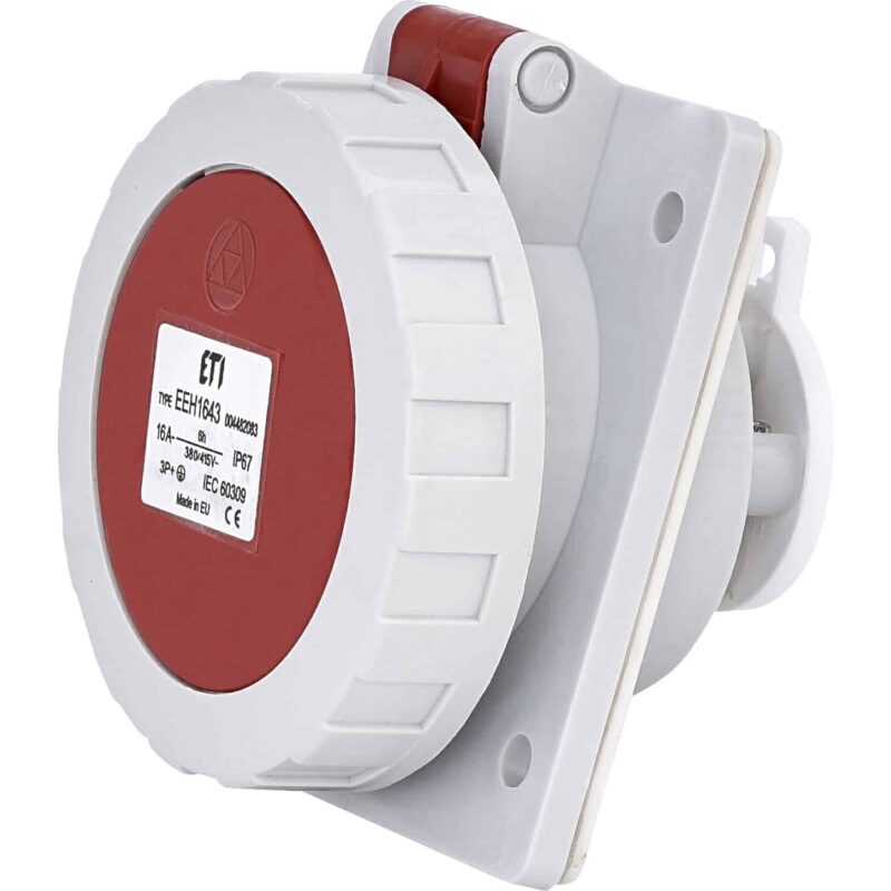 Priza trifazica incastrata, IP67, 3P+E, 16A, 400V - SKU:  4482083