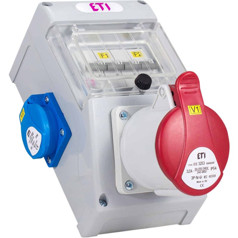 Tablou organizare santier trifazic/monofazic 4 module IP44, 230/415VAC, 16A/32A - SKU:  4483111