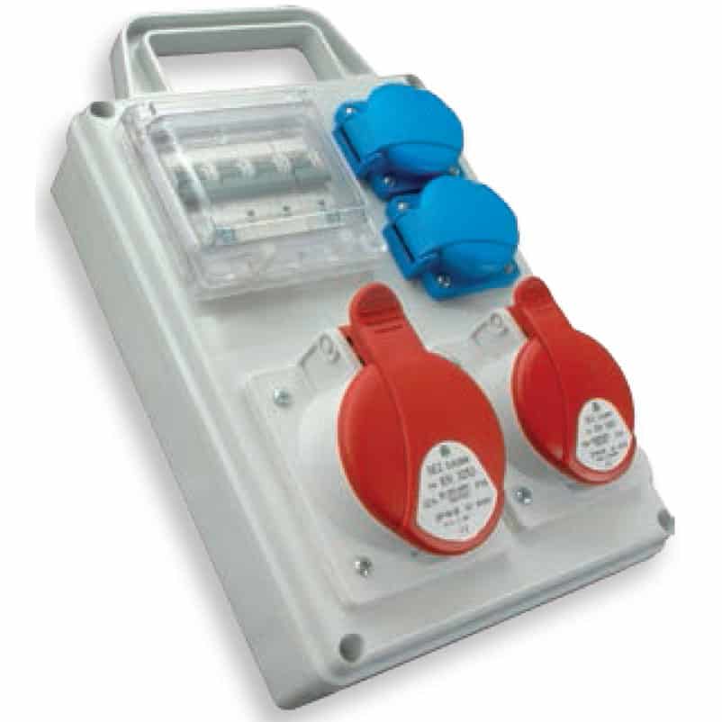 Tablou organizare santier trifazic/monofazic 4 module IP44, 16A/32A - SKU: 4483122